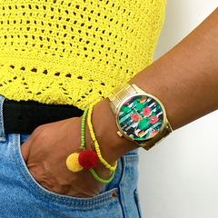 Woollers Reloj Eleka dorado esfera tucanes