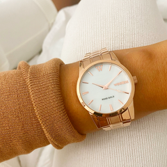 Woollers Reloj Artemis Rose Gold nácar