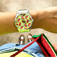 Woollers Reloj Hawaii Plateado Esfera sandías