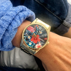 Woollers reloj Keoni esfera Flamencos estampados