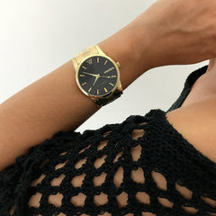 Reloj Woollers MAMBA Dorado Esfera Negra sunray