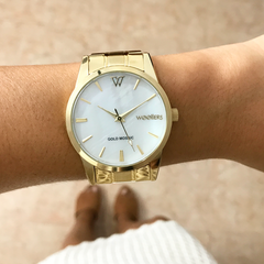 Woollers Reloj Dorado esfera nácar