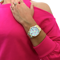 Woollers Reloj Palapa Esfera flamencos