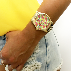 Woollers Reloj Sulawa Dorado Esfera de sandias