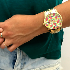 Woollers Reloj Sulawa Dorado Esfera sandias