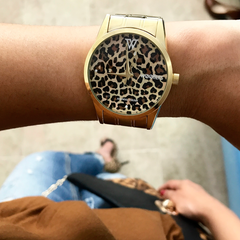 Reloj Woollers Goldpard dorado de leopardo