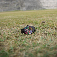 Woollers Reloj Kiwaka negro mate esfera Flores